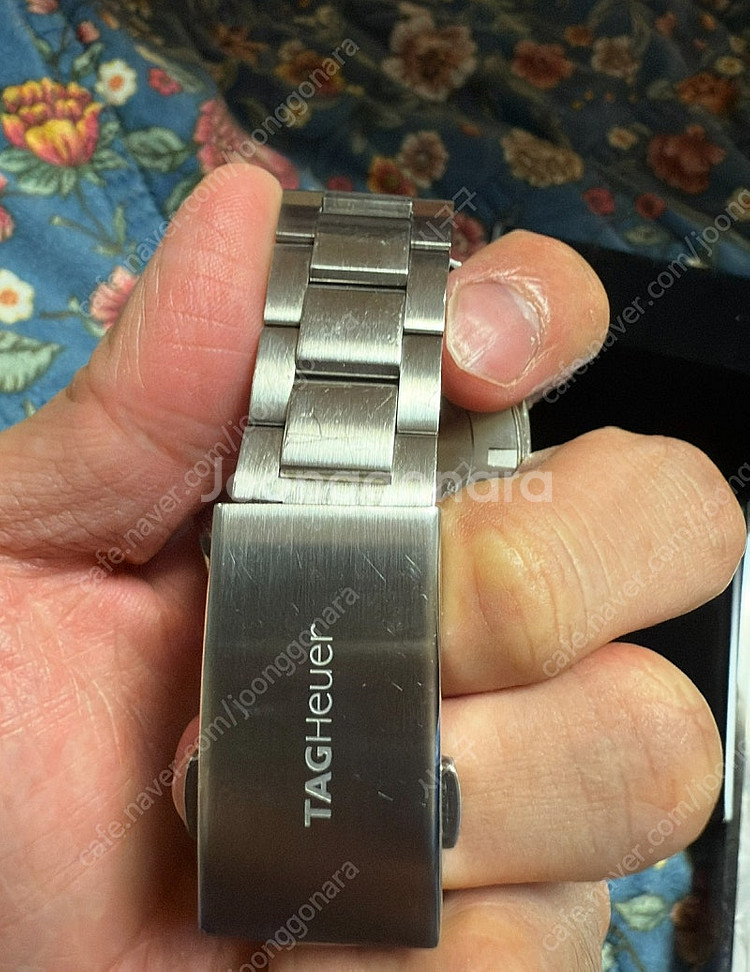 태그호이어 아쿠아레이서 43mm 쿼츠 흑판 시계--3