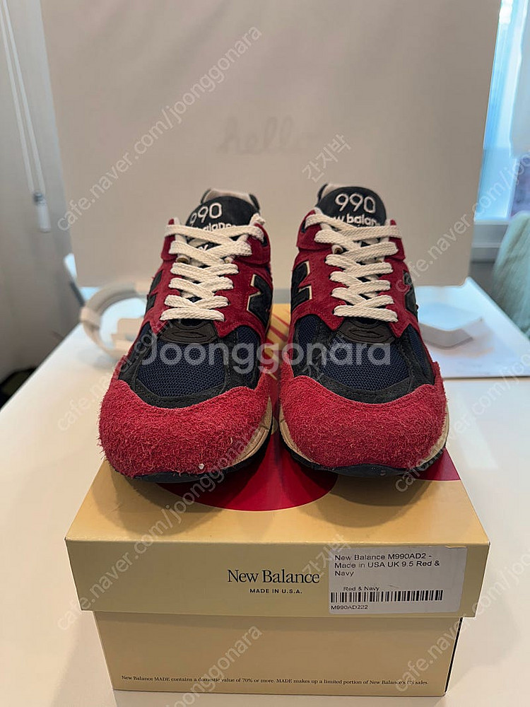 뉴발란스 m990ad2 크리센티넘 네이비 280 팝니다...--5