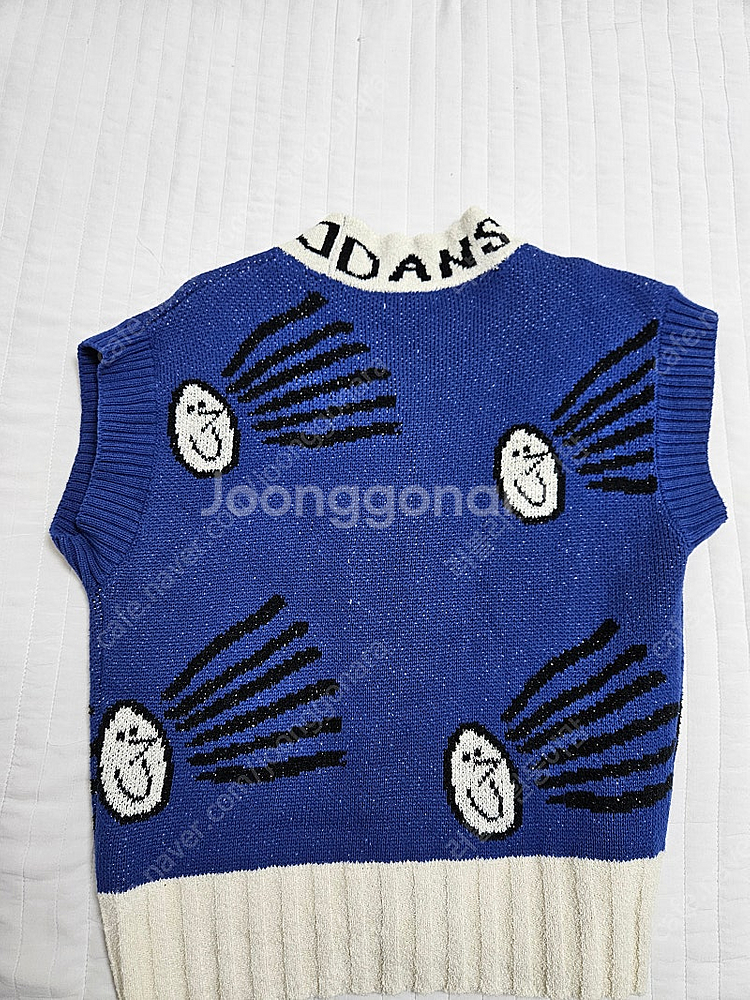 리미떼두두 블루 레터링 니트 베스트 XL 120--4