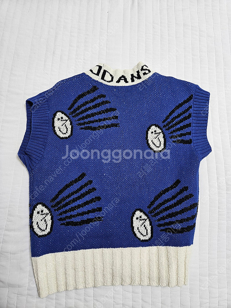 리미떼두두 블루 레터링 니트 베스트 XL 120--5