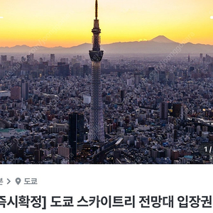 5/2 도쿄 스카이트리 전망대/ 17:00 2장 팝니다