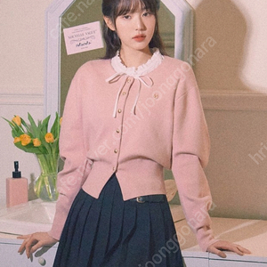 [새상품] 장원영 로라로라 품절 핑크 봄가디건 여자가디건