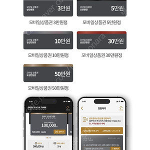 골프문화상품권(모바일) 95만=>85만 팝니다
