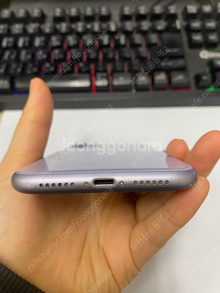 197960 아이폰11 퍼플 A급 64GB 무잔상 배터...--6