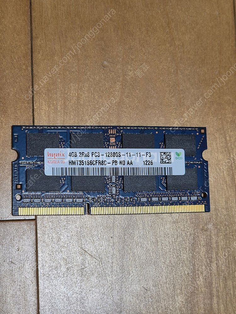 노트북용 메모리(pc3-12800s) 4기가--0