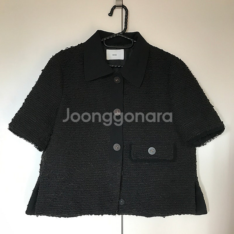 보웬 부르노 트위드 자켓 블랙 더베이지스 오르 한스스타...--1