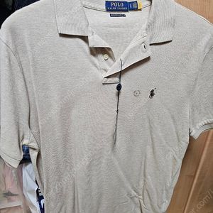 폴로 랄프로렌 오트밀 카라티 피케티 커스텀슬림핏 판매합니다(새상품 사이즈L)