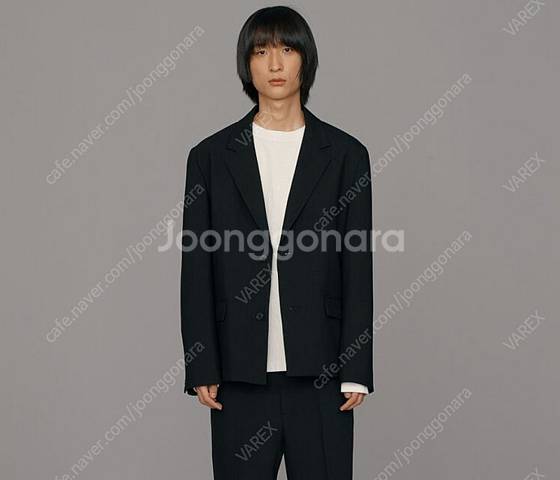 [가격인하] 에잇세컨즈 블랙 트윌 싱글 재킷_릴랙스핏_블레이저.블레이져--0