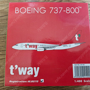 티웨이항공 B737-800 HL8070 비행기 다이캐스트 판매합니다