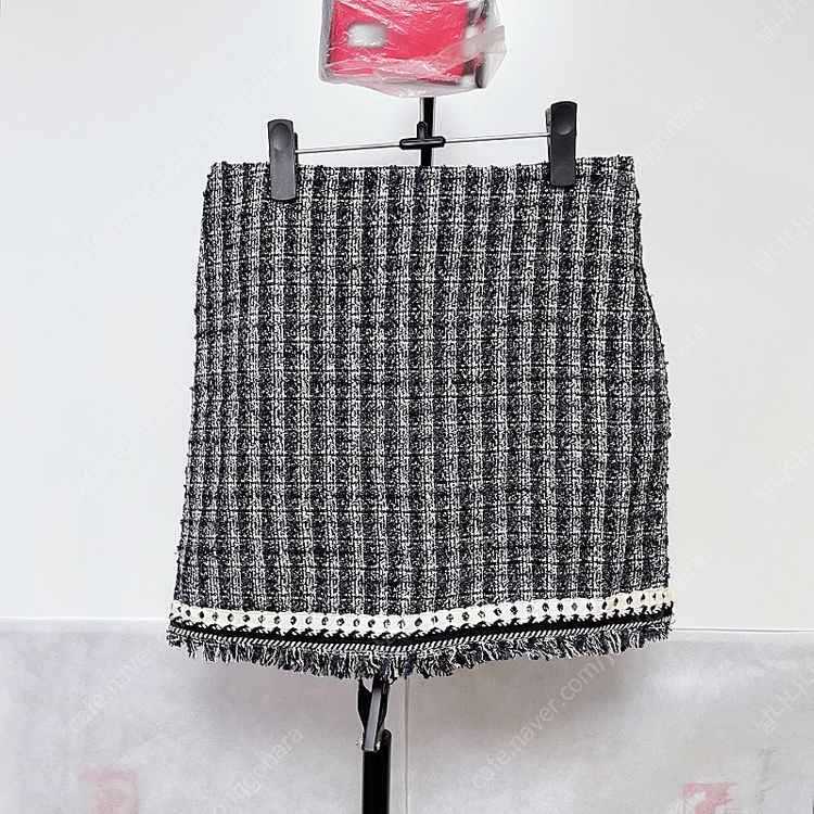 네이비 트위드 미니 스커트 미니치마 이미지