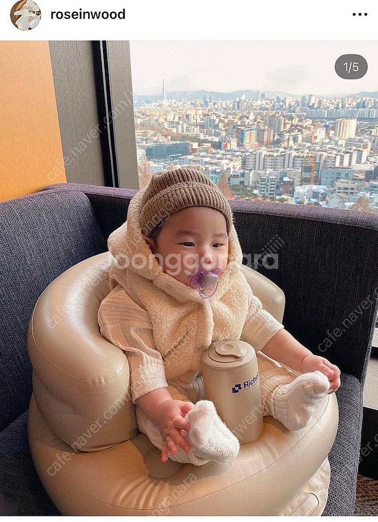 로즈인우드 아기 비니, 캡모자 4개 일괄--1