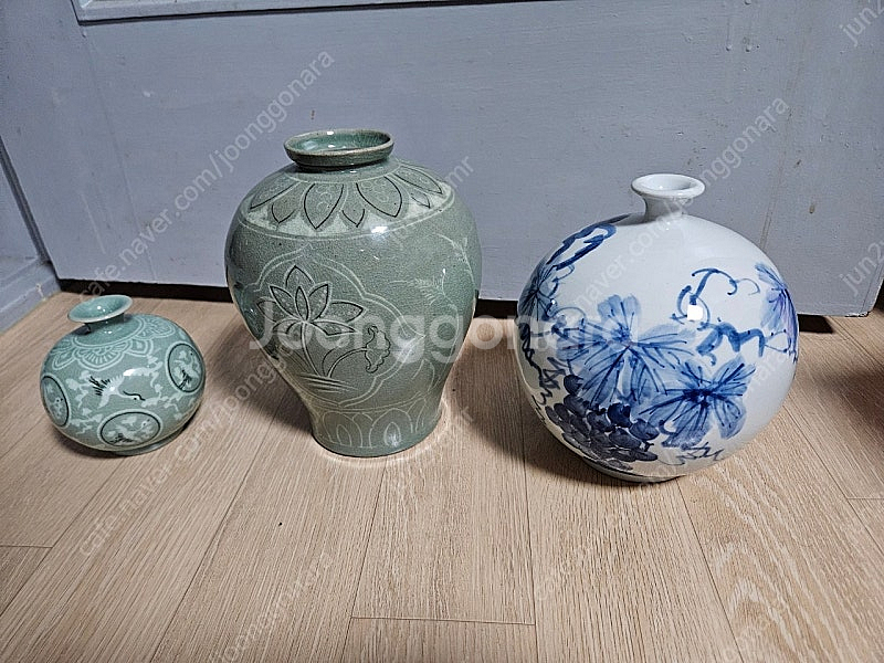 호산 안동오 해강 유근형 도자기 3점 일괄 판매합니다--0