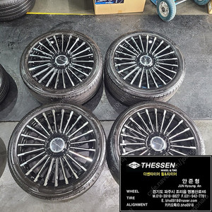 벤츠W223 S클래스 20인치 휠타이어 한대분 (만소리 스타일 휠 중고타이어)