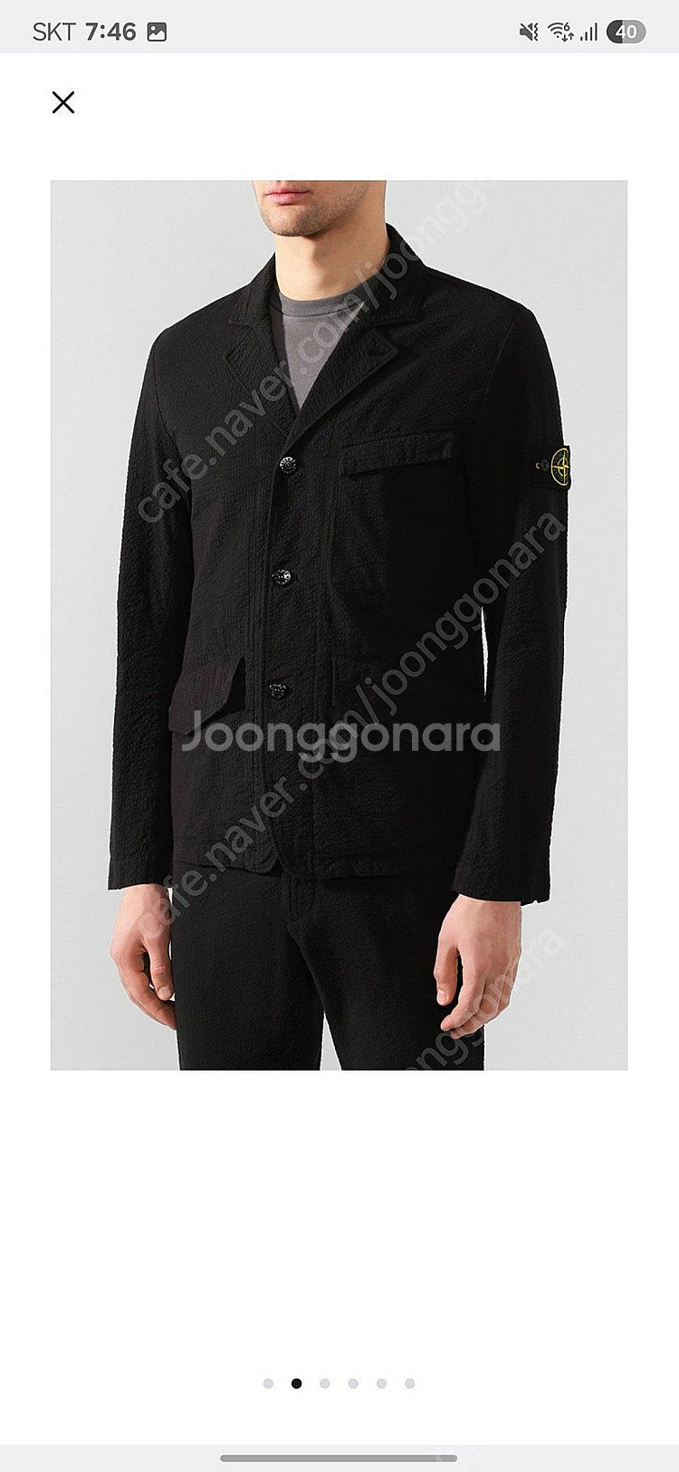 스톤아일랜드 시어서커 수트 정장 셋업--0