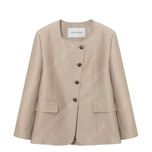 루에브르 square neck asymmetric blazer 블레이저