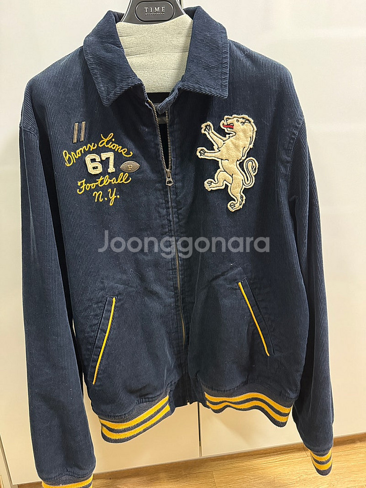 폴로 랄프로렌 라이언 패치 바시티 자켓, 코듀로이 바라...--0