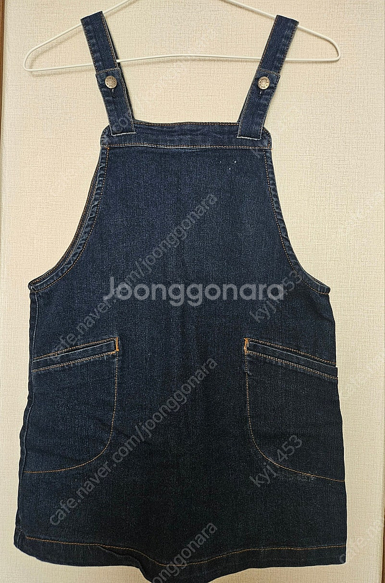 애플핑크 멜빵치마 150사이즈--1
