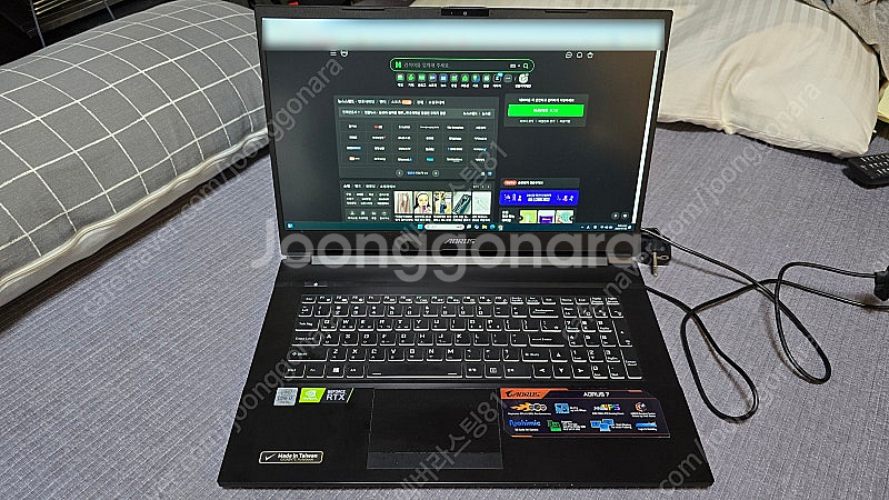 기가바이트 어로스7 KB 게임,동영상편집용 노트북 팝니...--5