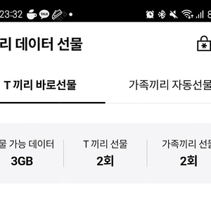 t끼리데이터선물 2기가