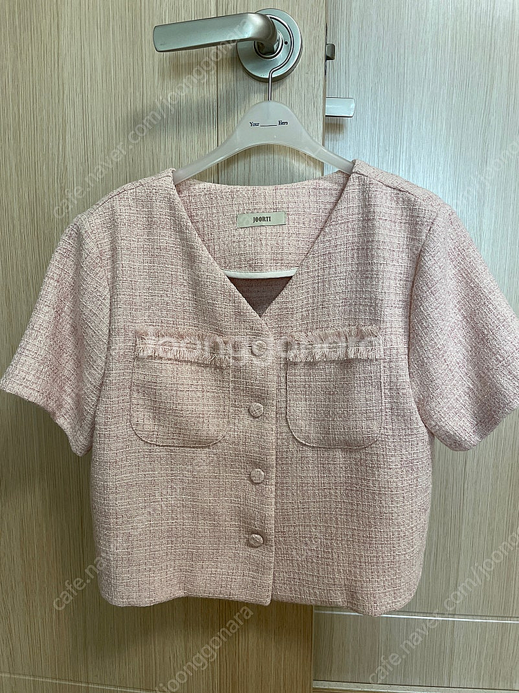 주르티 로제 트위드 블라우스--3