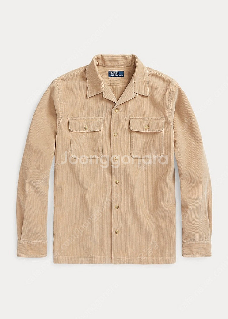 폴로 랄프로렌 코듀로이 포켓 베이지 셔츠 M 판매--0