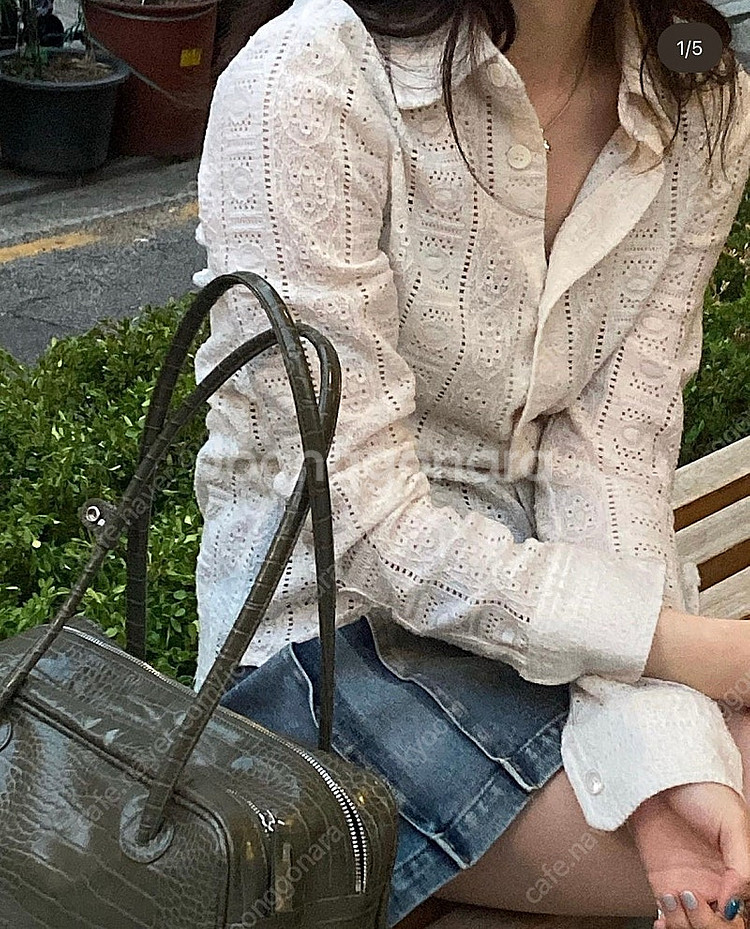 [M] Lit 리트 크로셰 셔츠--1