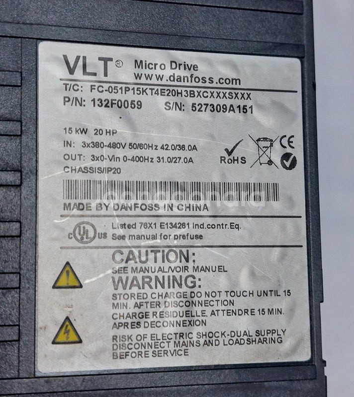Danfoss VLT 132F0059 15Kw 20마력...--6