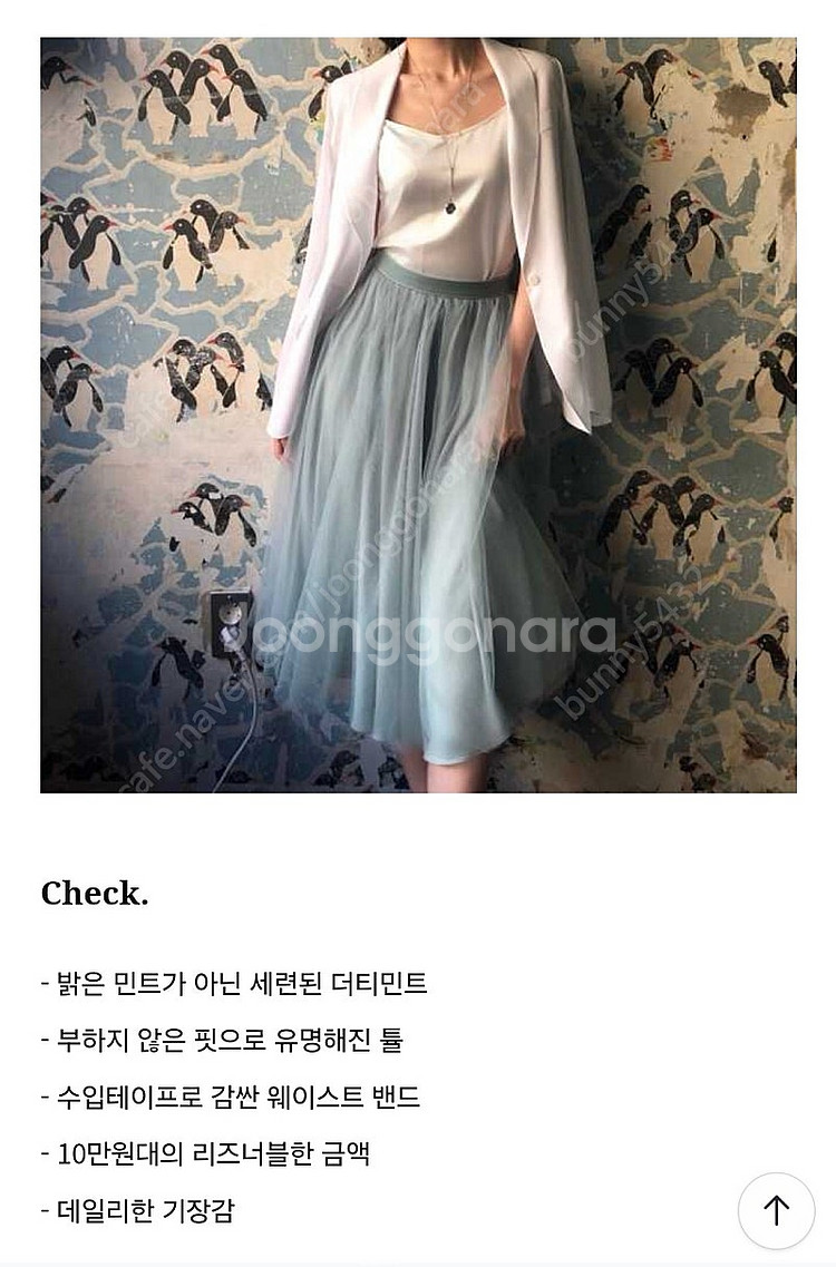 블랑쇼 캐리샤 민트 튤 s사이즈--4