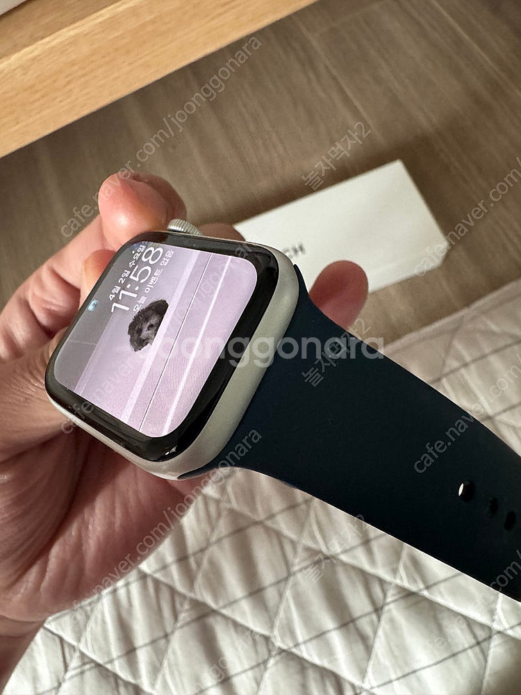 애플워치 se2 44mm 실버 셀룰러팝니다--3