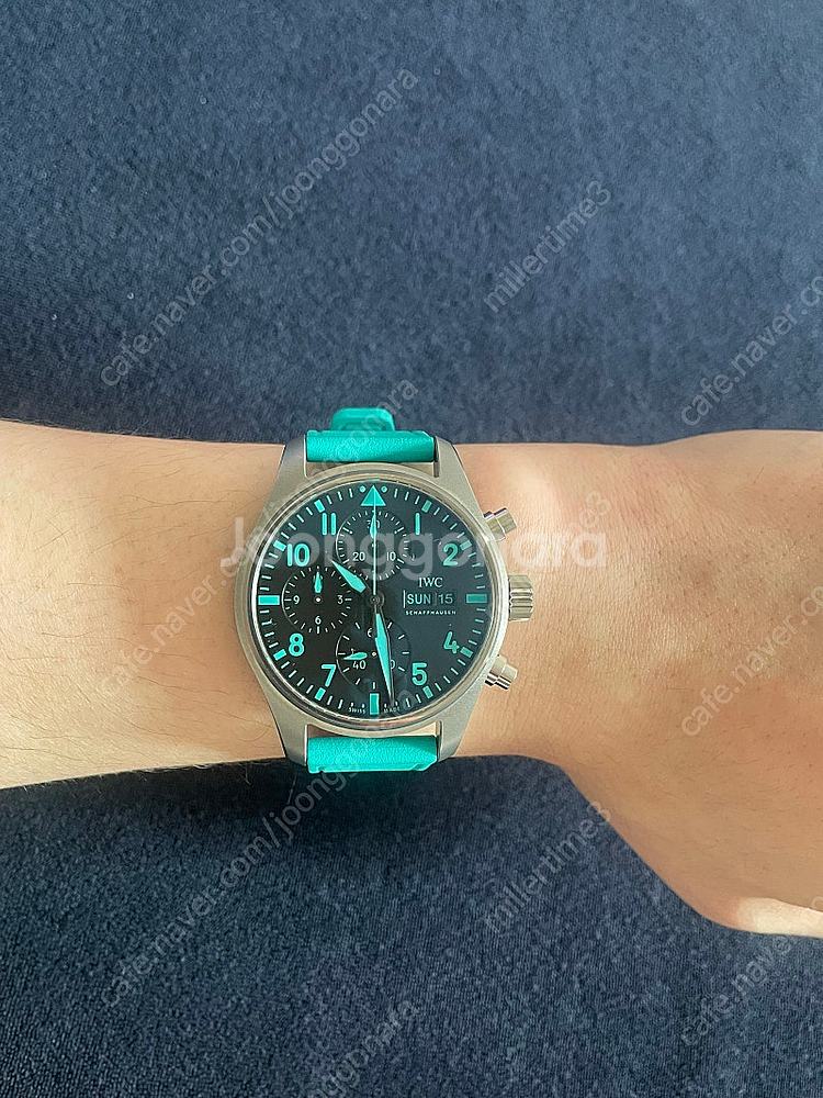 IWC 크로노41 Petronas AMG 티파니블루--0