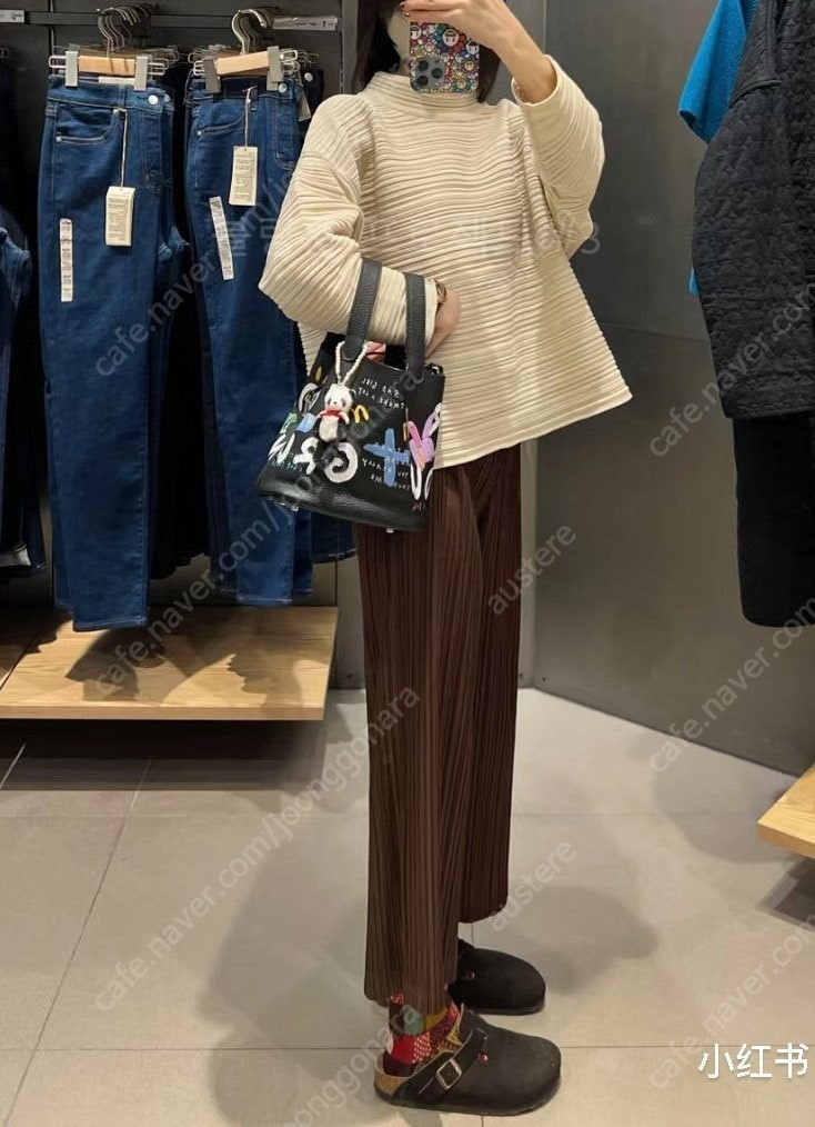 플리츠플리즈 크레페니트 새상품 가격내림--1