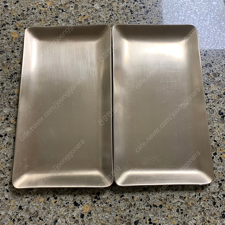 한놋 유기그릇 생선접시 사각접시 이미지