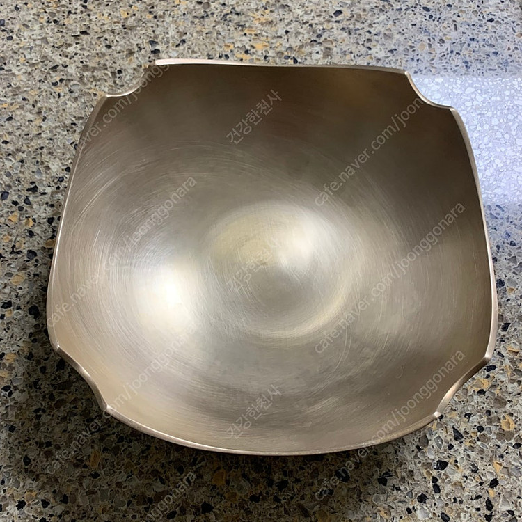 한놋 유기그릇 생선접시 사각접시 이미지