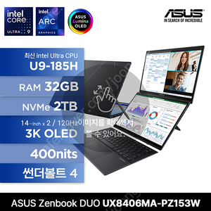 Asus zenbook duo UX8406MA-PZ153W