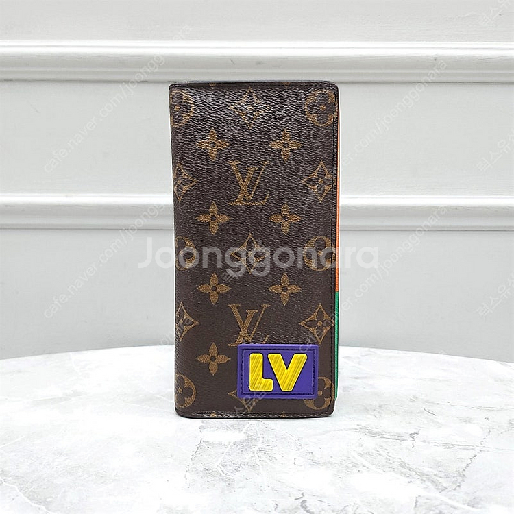 [럭스유] 루이비통 LV 러버 패치 브라짜 월릿 장지갑--0