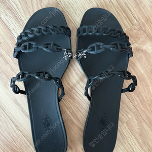 에르메스 리바쥬 블랙 젤리슈즈39