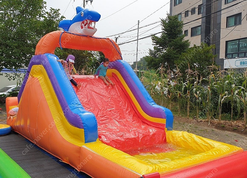 수영장 성당풀장 워터슬라이드 물미끄럼틀 에어바운스 에어수영장 여름성경학교풀장 (에어풀장,이동식수영장,캠프야외풀장,유... 이미지