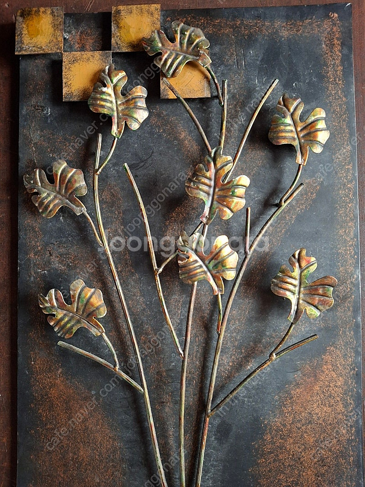 쳘재벽걸이 2개일괄 산수화 서각 각--7