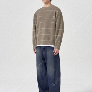 에잇세컨즈 벌룬핏 중청 워싱 데님 팬츠 - 블루 76