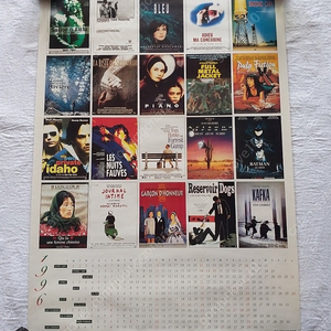 1995년 12월, KINO 영화 캘린더 포스터,패왕별희, 피아노, i daho, 아이다호,BATMAN, BLEU, KAFKA