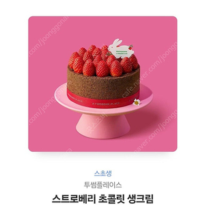 투썸 스트로베리 초콜릿 생크림 케익
