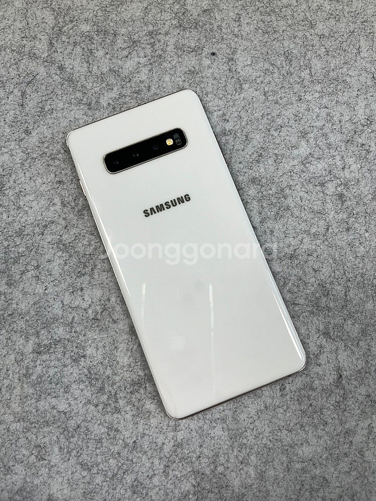 (자급제무잔상)갤럭시S10플러스 화이트 512G 미파손...--0