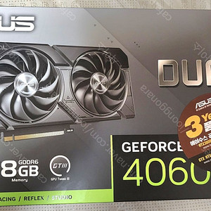 미개봉 ASUS DUAL 지포스 RTX 4060 Ti O8G EVO OC D6 8GB