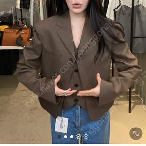 헬더 원버튼자켓 브라운 S