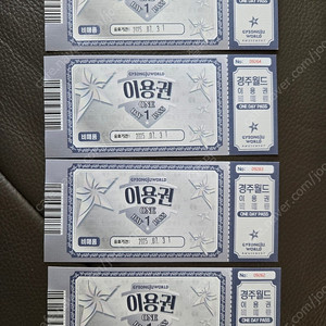경주월드 티켓4장