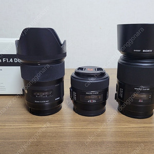 소니알파마운트렌즈) sal50마, sal100마, 시그마 아트 35.4