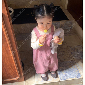 꼬숑 빙고 오버롤 로지핑크 M사이즈 새상품