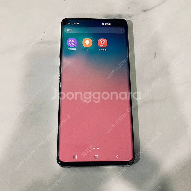 갤럭시 S10플러스 화이트 512기가 무잔상! 11만원...--4