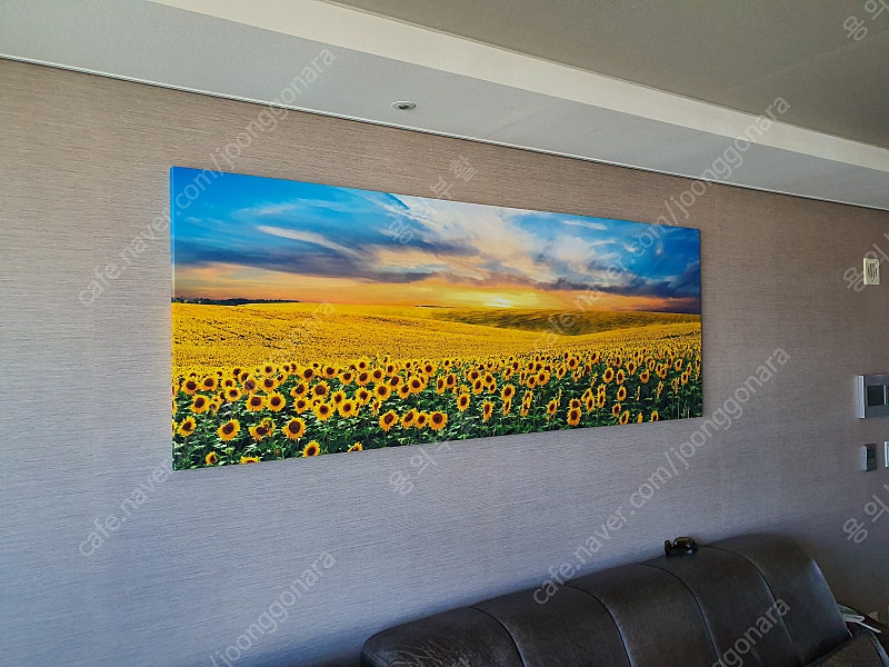 프레임 아트 황금 해바라기 들판 와이드 액자 판매합니다. 이미지