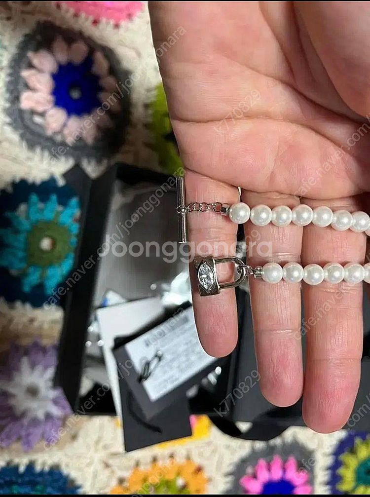 한섬 시스템 진주 목걸이--0